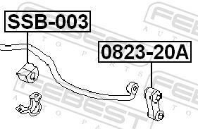 Suspension, stabilisateur FEBEST ref. SSB-003