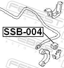 Rolamento de barra estabilizadora FEBEST ref. SSB-004