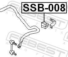 Suspension, stabilisateur FEBEST ref. SSB-008