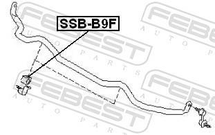 Suspension, stabilisateur FEBEST ref. SSB-B9F