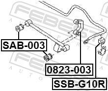 Rolamento de barra estabilizadora FEBEST ref. SSB-G10R