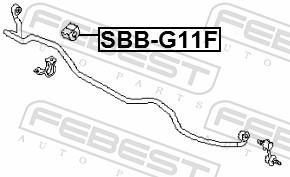 Rolamento de barra estabilizadora FEBEST ref. SSB-G11F
