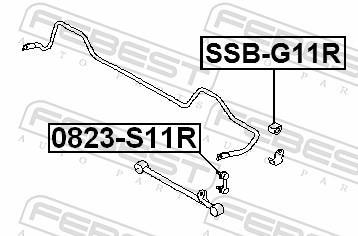 Rolamento de barra estabilizadora FEBEST ref. SSB-G11R