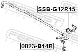 Suspension, stabilisateur FEBEST ref. SSB-G12R15
