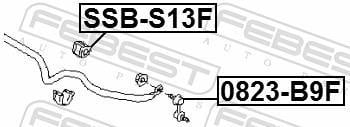 Rolamento de barra estabilizadora FEBEST ref. SSB-S13F