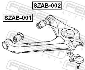 Silent bloc de suspension FEBEST SZAB-001