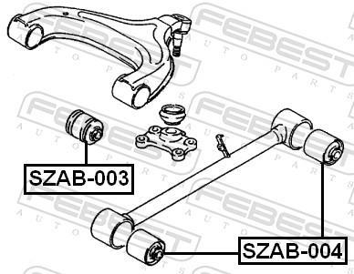 Silent bloc de suspension FEBEST SZAB-004