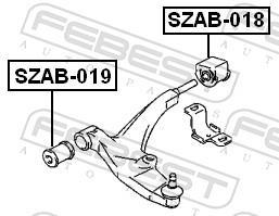 Silent bloc de suspension FEBEST SZAB-018