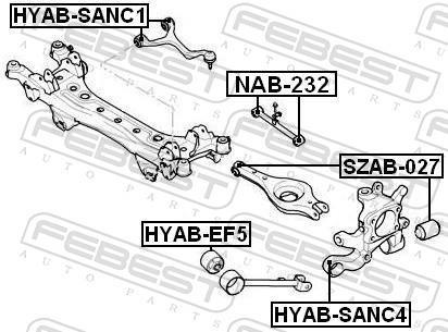 Silent bloc de suspension FEBEST SZAB-027