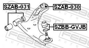 Silent bloc de suspension FEBEST ref. SZAB-031