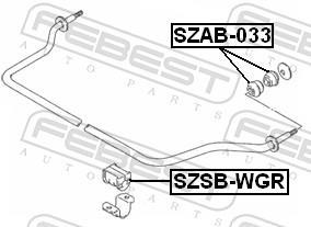 Silent bloc de suspension FEBEST ref. SZAB-033