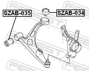 Silent bloc de suspension FEBEST ref. SZAB-035