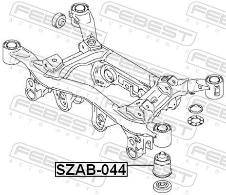 Silentblock del puente trasero FEBEST ref. SZAB-044
