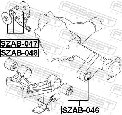 Silent bloc de suspension FEBEST SZAB-048