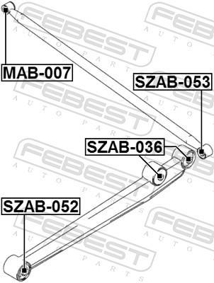 Silent bloc de suspension FEBEST ref. SZAB-052