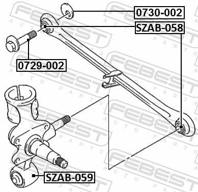 Silent bloc de suspension FEBEST ref. SZAB-058