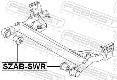 Suspension, corps de l'essieu FEBEST ref. SZAB-SWR