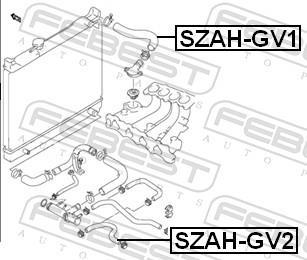 Tubo de refrigeración FEBEST ref. SZAH-GV2