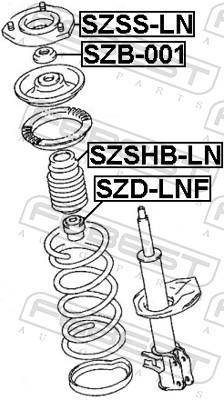 Rolamento copo de suspensão FEBEST SZB-001