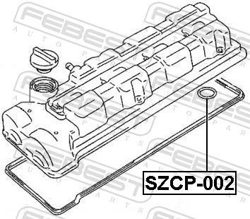 Junta anular, cavidad bujía FEBEST ref. SZCP-002