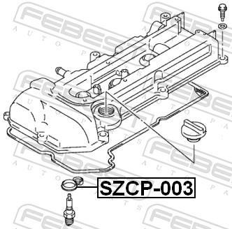 Junta de vela de ignição FEBEST ref. SZCP-003