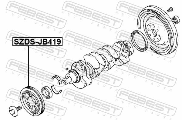 Polea, cigüeñal FEBEST ref. SZDS-JB419