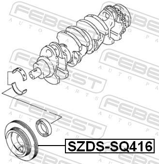 Polea, cigüeñal FEBEST ref. SZDS-SQ416