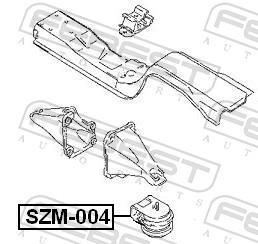 Support moteur (Silent bloc moteur) FEBEST SZM-004