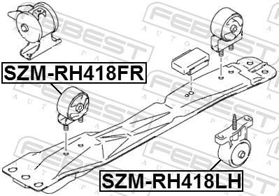Suporte do motor FEBEST ref. SZM-RH418FR