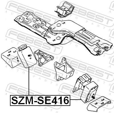 Support moteur (Silent bloc moteur) FEBEST SZM-SE416