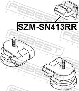 Support moteur (Silent bloc moteur) FEBEST ref. SZM-SN413RR