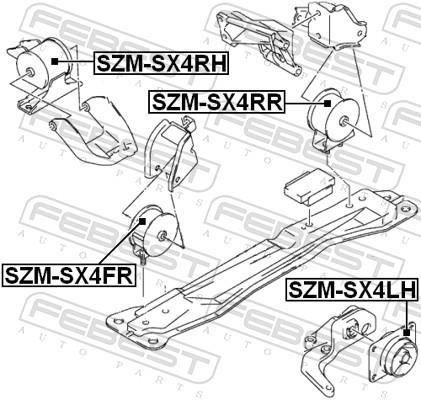Suporte do motor FEBEST ref. SZM-SX4RR