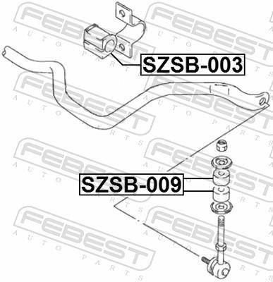Suspension, stabilisateur FEBEST ref. SZSB-003