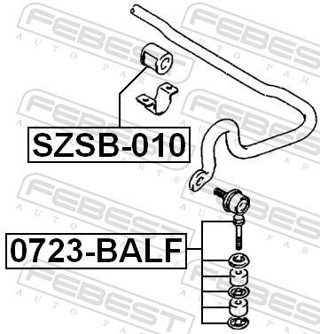 Suspension, stabilisateur FEBEST ref. SZSB-010