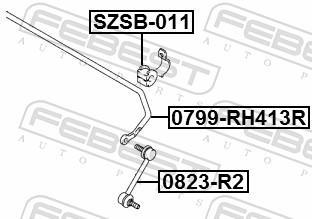 Suspension, stabilisateur FEBEST ref. SZSB-011