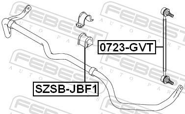 Suspension, stabilisateur FEBEST ref. SZSB-JBF1