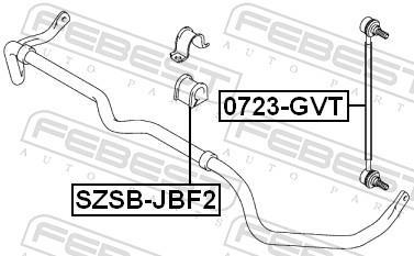 Suspension, stabilisateur FEBEST ref. SZSB-JBF2
