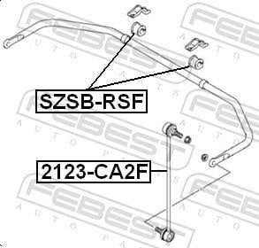 Suspension, stabilisateur FEBEST ref. SZSB-RSF