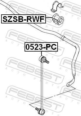 Suspension, stabilisateur FEBEST ref. SZSB-RWF