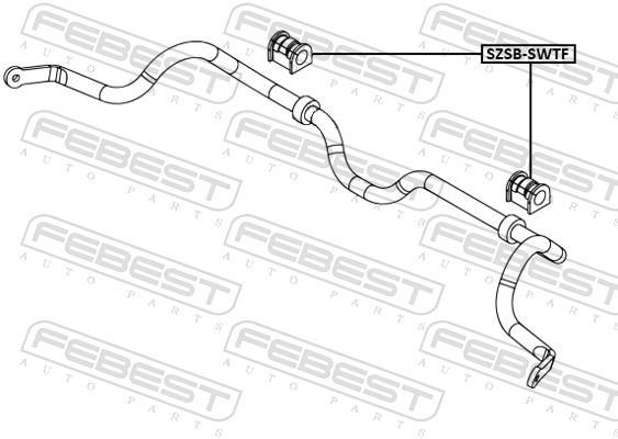 Suspension, stabilisateur FEBEST SZSB-SWTF