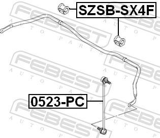 Suspension, stabilisateur FEBEST ref. SZSB-SX4F