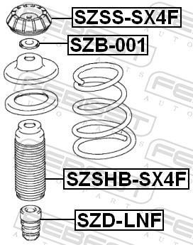 Fuelle de amortiguador FEBEST ref. SZSHB-SX4F