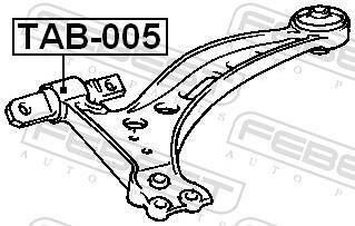 Silent bloc de suspension FEBEST TAB-005