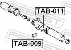 Suspension, crémaillère de direction FEBEST ref. TAB-011