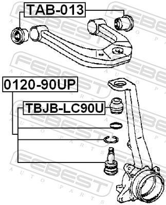 Suspensão, braço oscilante FEBEST ref. TAB-013
