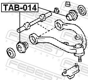 Silent bloc de suspension FEBEST TAB-014