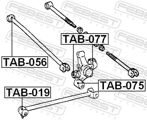 Suspensão, braço oscilante FEBEST ref. TAB-019