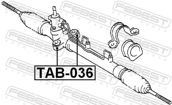 Suspension, crémaillère de direction FEBEST ref. TAB-036