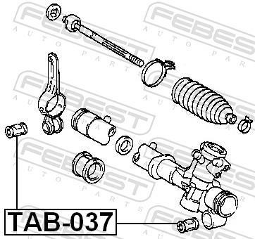 Suspension, crémaillère de direction FEBEST ref. TAB-037