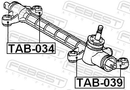 Suspension, crémaillère de direction FEBEST ref. TAB-039